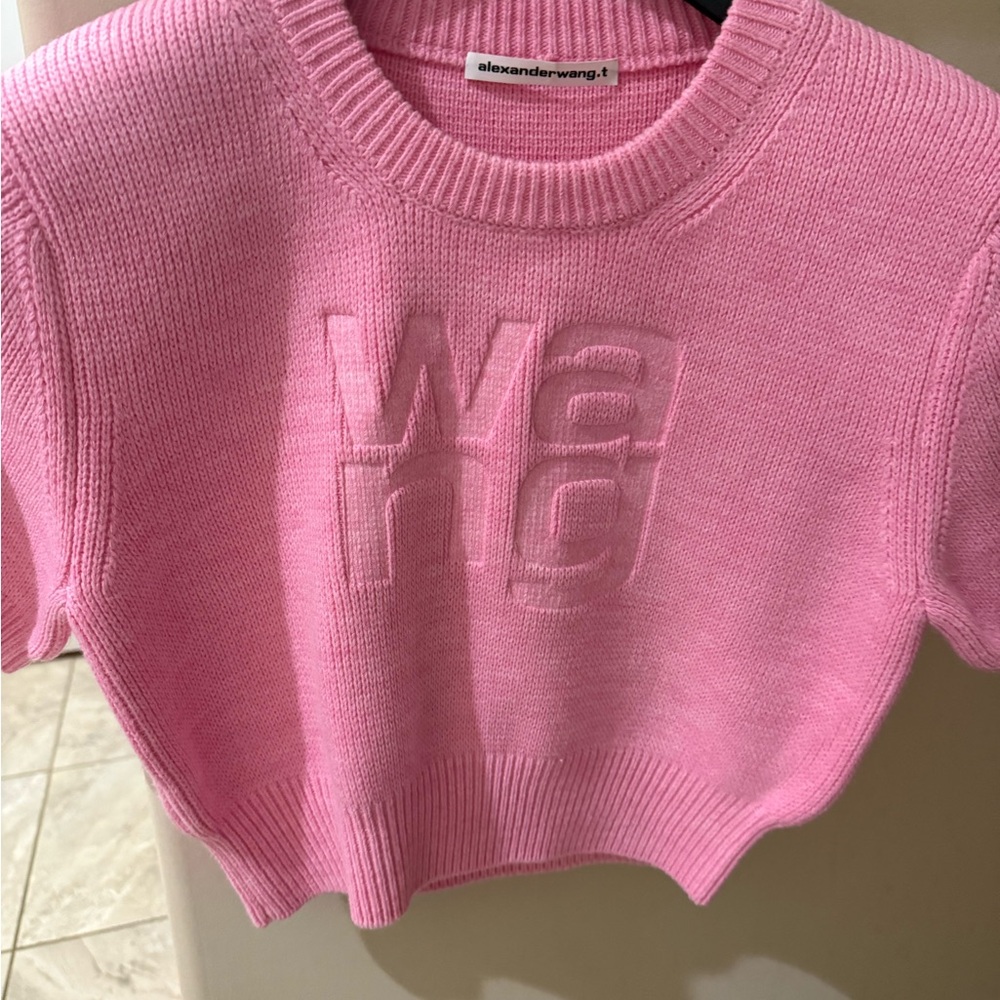 Alexander Wang Vibrant Pink Embossed Sweater